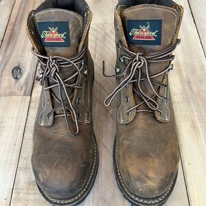 Thorogood Waterproof Work Boots Size 10D EH SR Steel Toe Brown